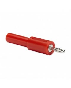 Shrouded 4 mm to 2 mm jack adaptor-Red-TA307